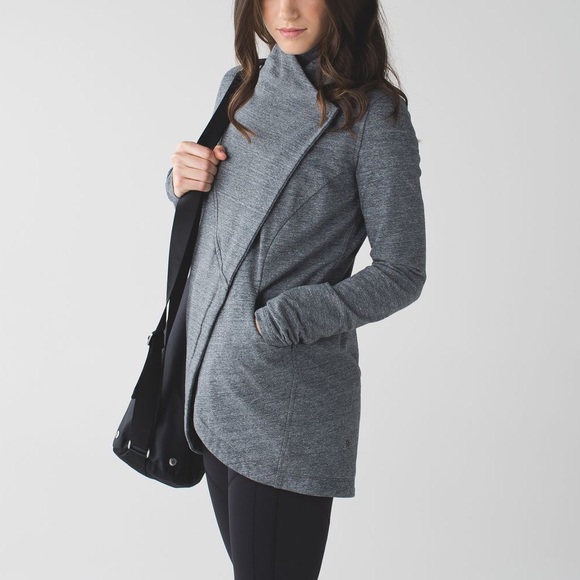 Lululemon That's A Wrap Heathered Snow Slub Coal